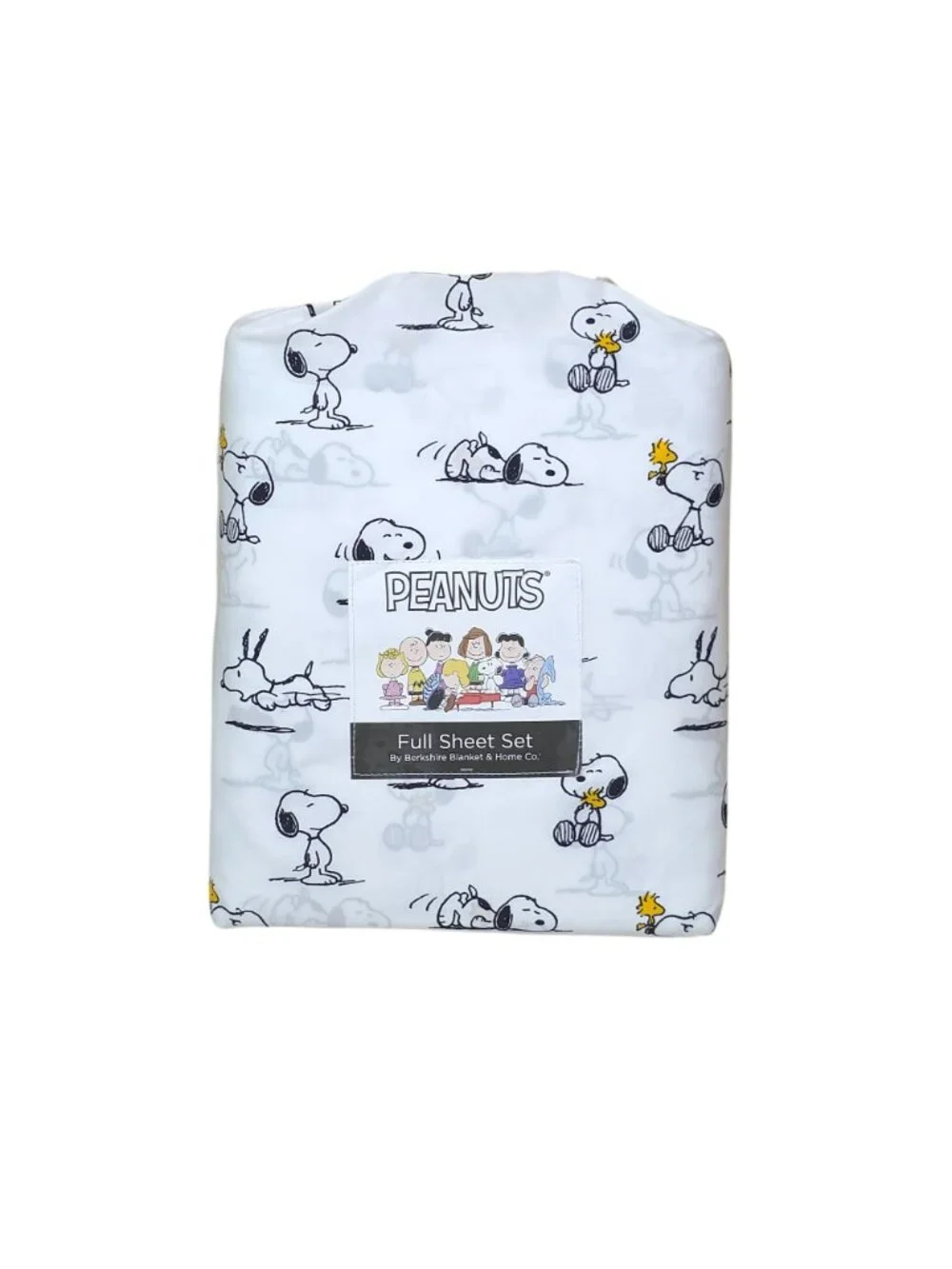 Peanuts Snoopy Full Double Sheet Set By Berkshire Woodstock Black White